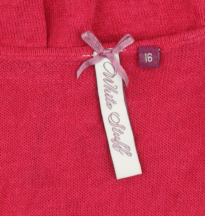 White Stuff Women's Red Short Sleeve Knit Jumper