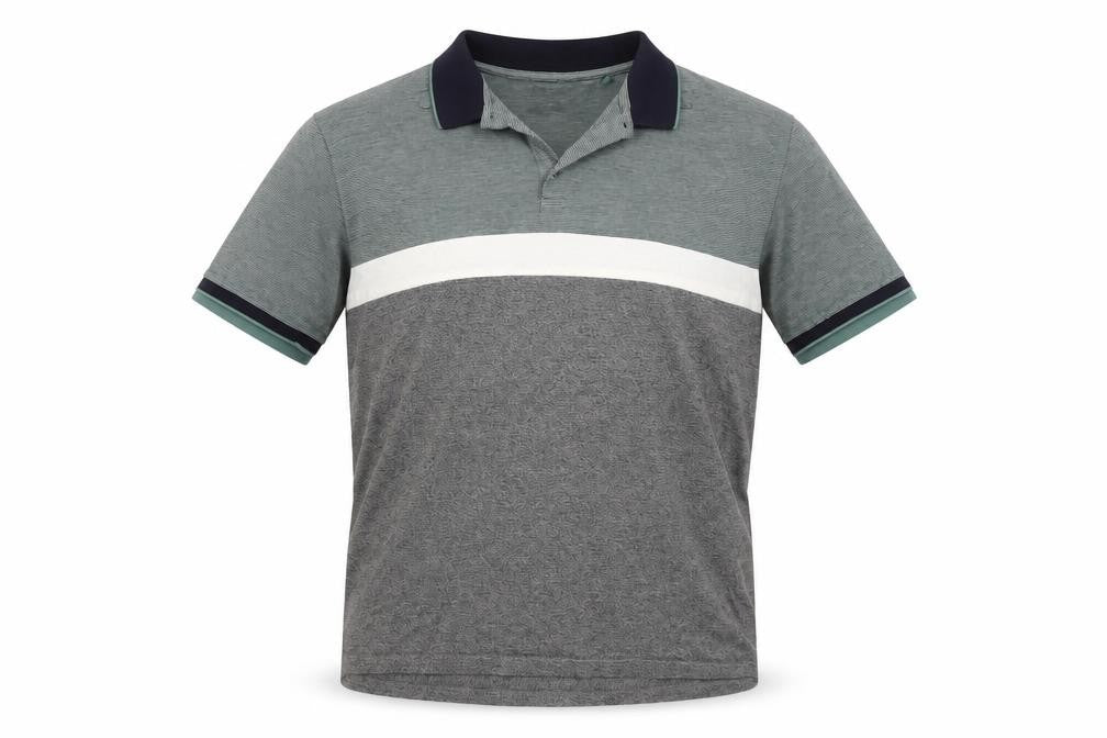 Next Men's Grey Colourblock Polo Shirt XL