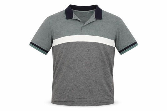 Next Men's Grey Colourblock Polo Shirt XL