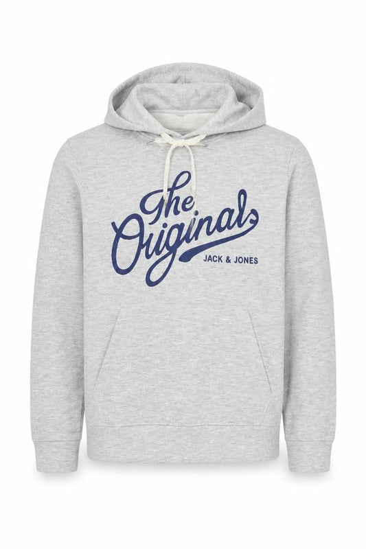 Mens UK L Regular JACK & JONES Grey Pullover Hoodie