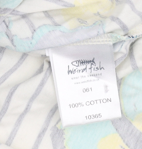 Weird Fish Women's Blue Floral Dress Size 12