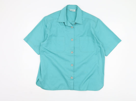 Eastex Women's Blue Button-Up Shirt Size 14