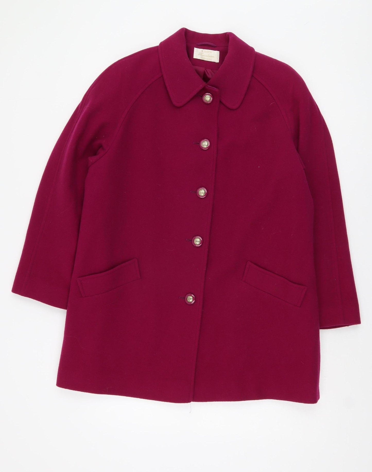 Eastex Women's Red Wool Overcoat Size 12 Vintage