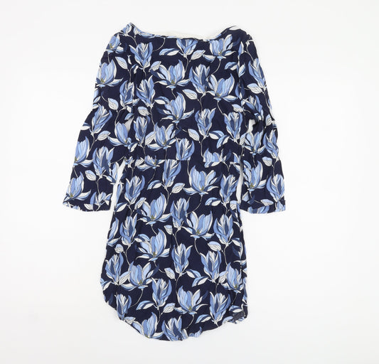 Joules Women's Blue Floral Dress, Size 8, Viscose