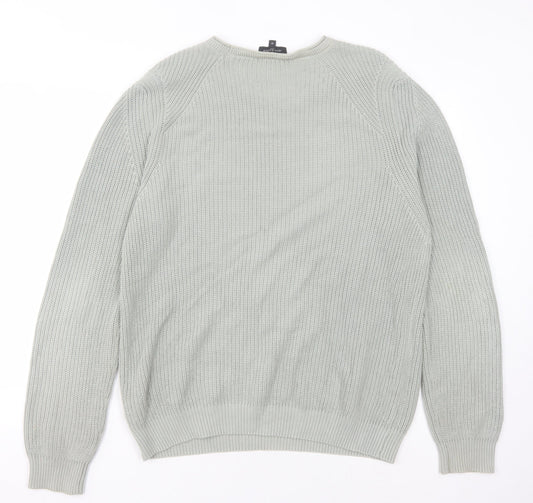 Jeff Banks Men’s Grey Cotton Pullover, Medium