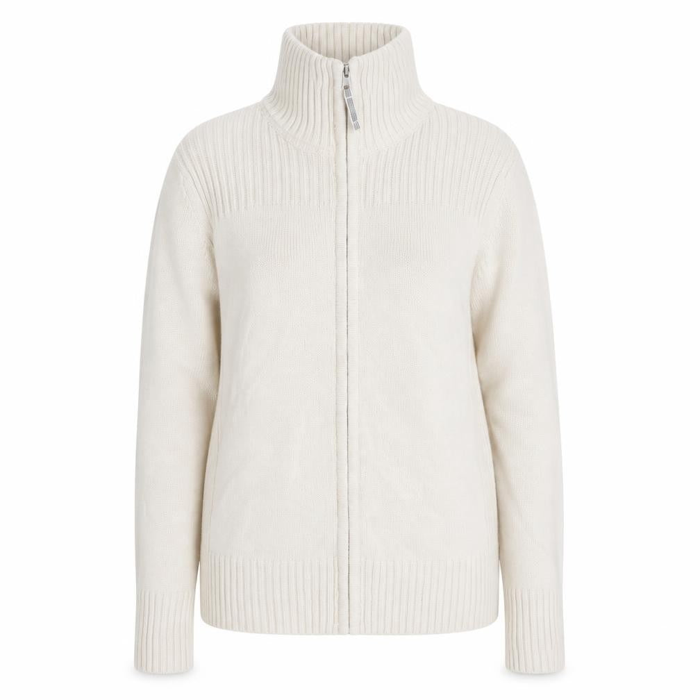 Marks and Spencer Women's Beige Full Zip Cotton Jumper