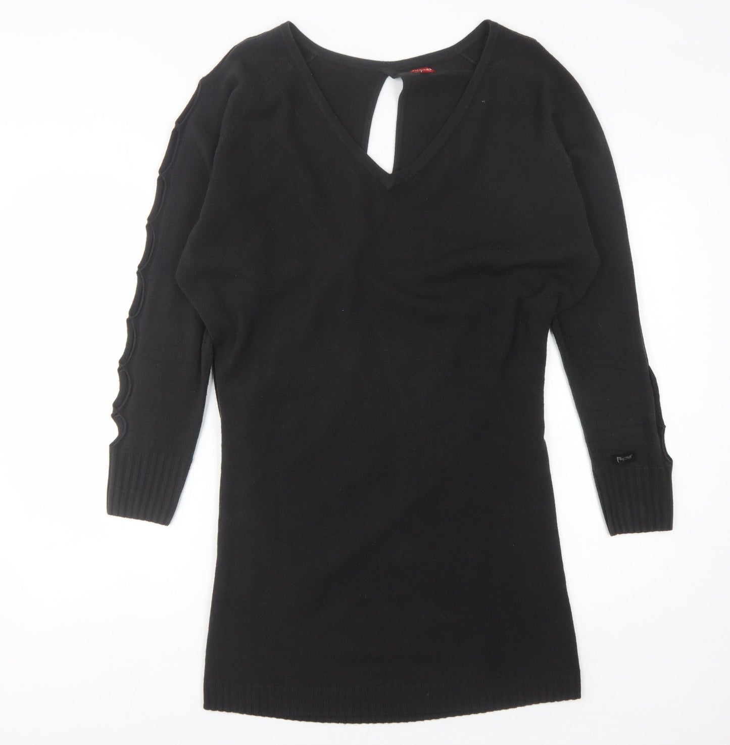Firetrap Women's Black Jumper Dress M V-Neck