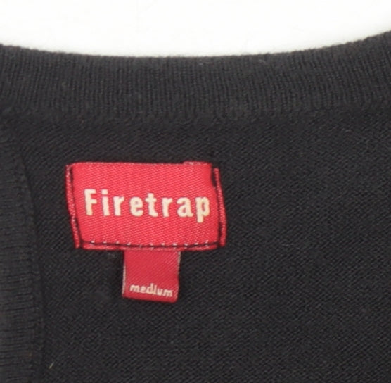 Firetrap Women's Black Jumper Dress M V-Neck
