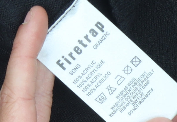 Firetrap Women's Black Jumper Dress M V-Neck