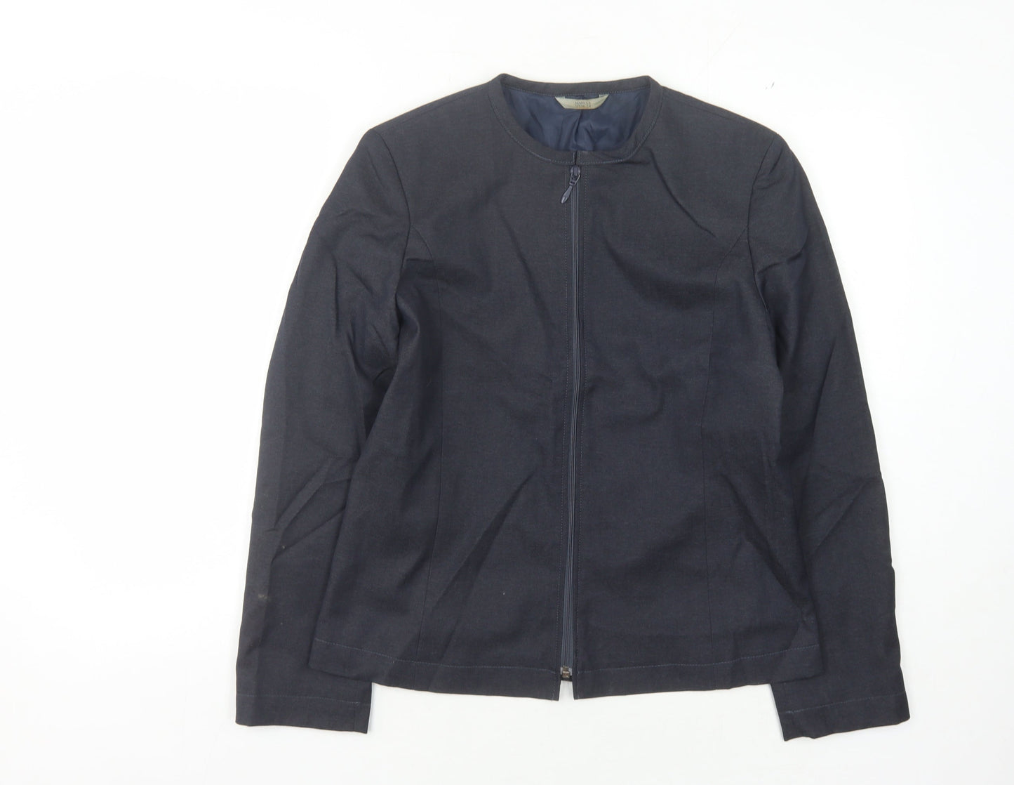 Marks and Spencer Women's Blue Classic Jacket Zip Size 10