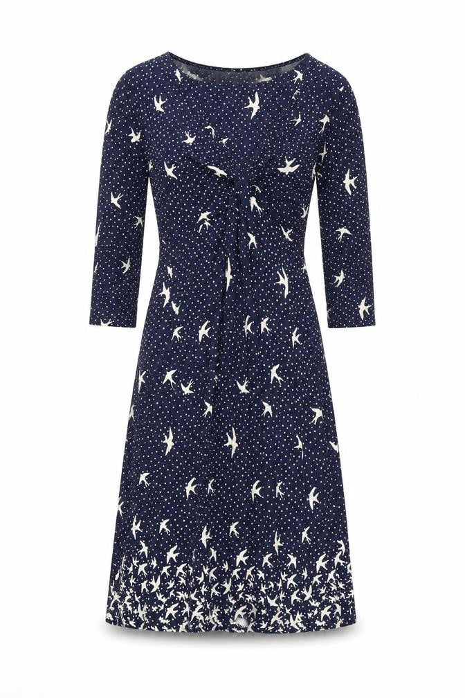 FatFace Women's Blue Animal Print Dress Size 10