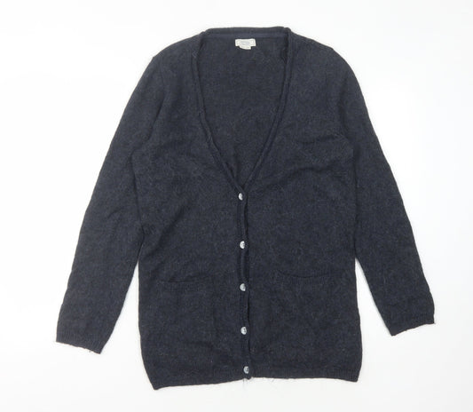 Fat Face Women's Black Cardigan V-Neck Size 12