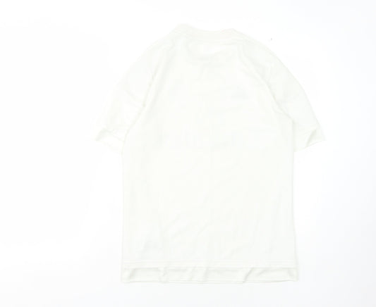Adidas Boys White Football Jersey - M, Breathable, Sports