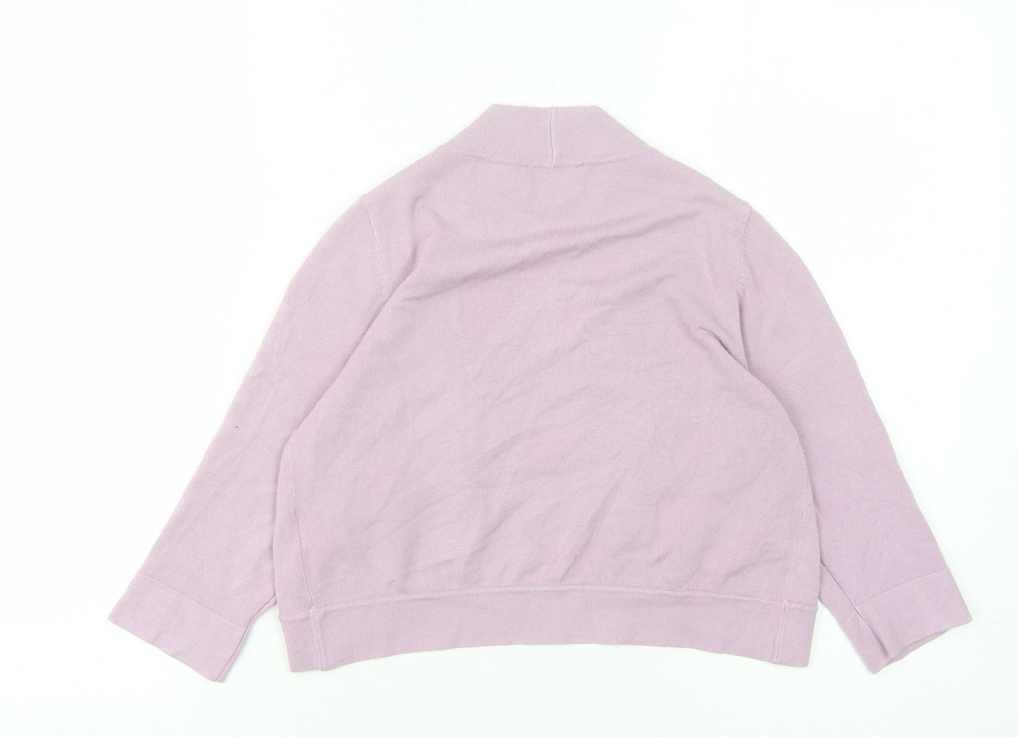 Linea Women's Purple Open Front Cardigan M Long Sleeve