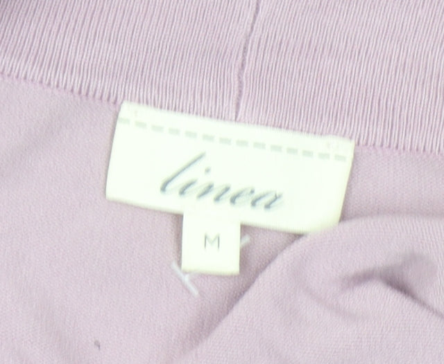 Linea Women's Purple Open Front Cardigan M Long Sleeve