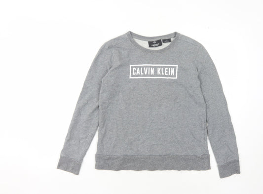 Calvin Klein Women's Grey Logo Sweatshirt XS