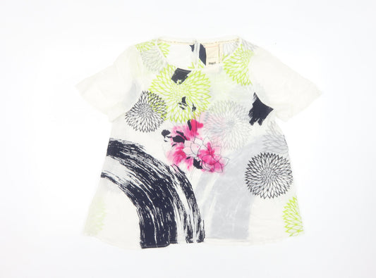 White Stuff Women's Multicoloured Silk Blouse, Size 12