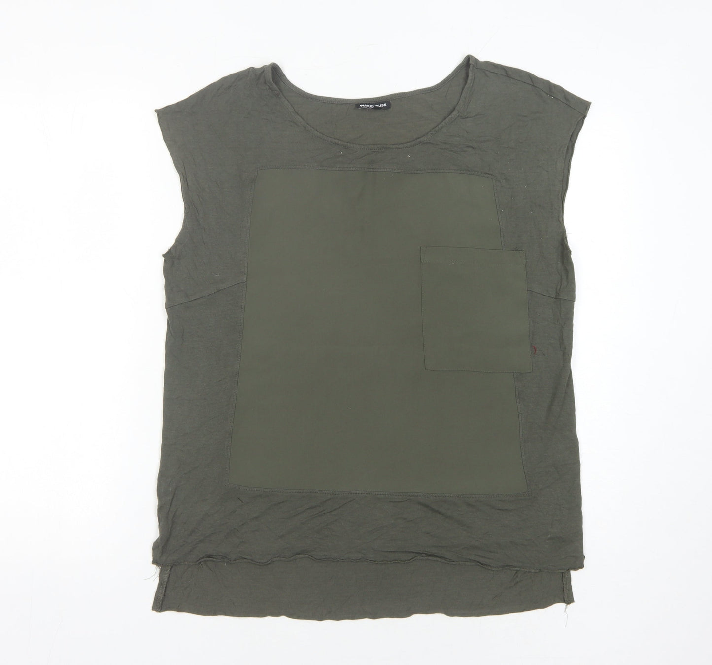 Warehouse Women's Green Sleeveless Top UK 12