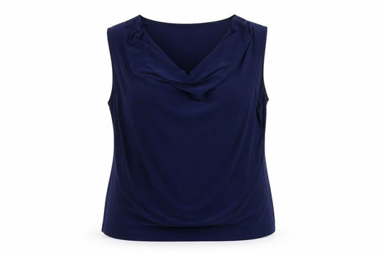 Womens UK Size 22 BASSINI Blue Polyester Blend Blouse