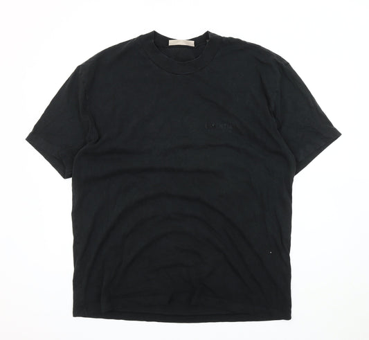 Essentials Men's Black XL T-Shirt - Logo Solid Crew Neck