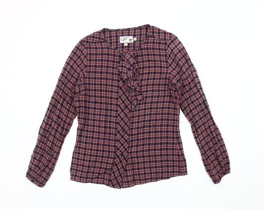 Cath Kidston Women's Plaid Ruffle Blouse