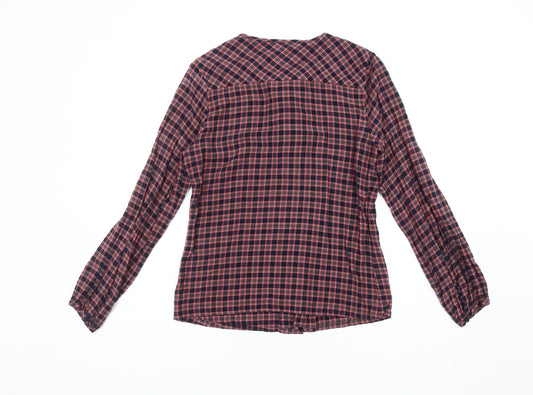 Cath Kidston Women's Plaid Ruffle Blouse