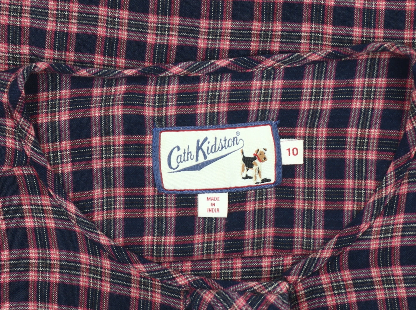 Cath Kidston Women's Plaid Ruffle Blouse