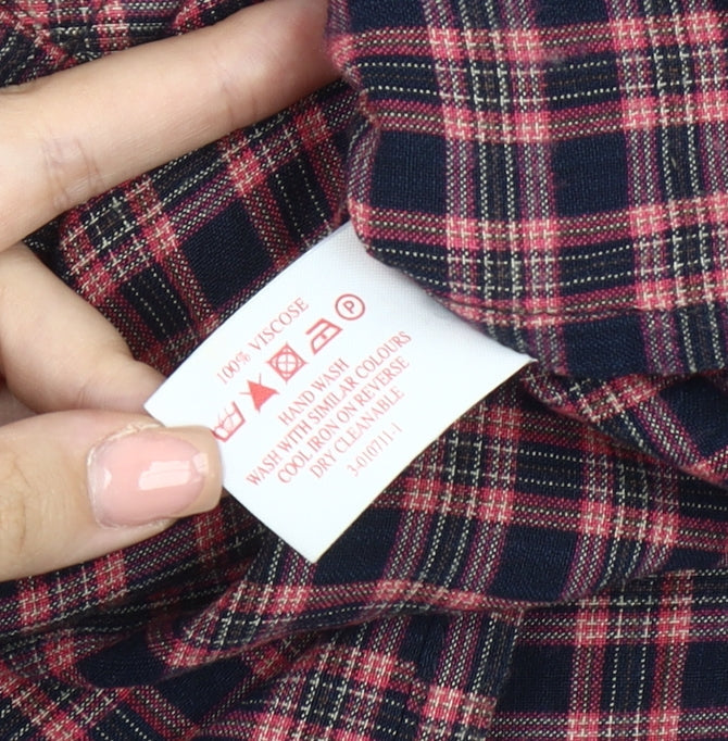 Cath Kidston Women's Plaid Ruffle Blouse