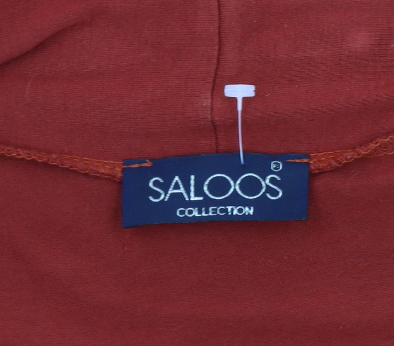Saloos Women's Red Open Front Cardigan, M, Long Sleeve, Viscose Blend