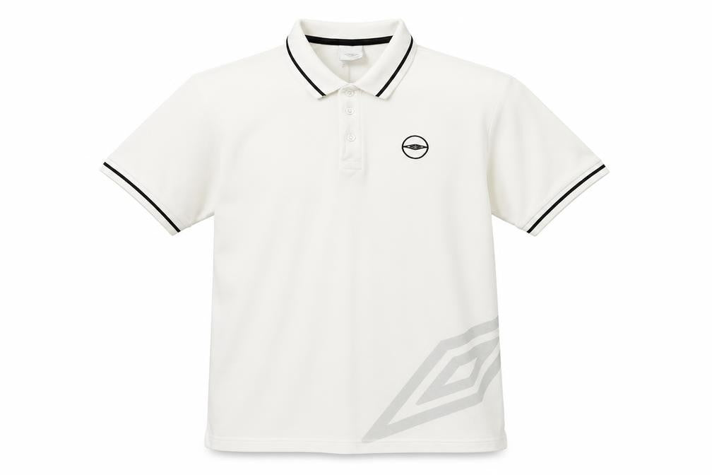 Umbro Men's White Short Sleeve Polo - Medium