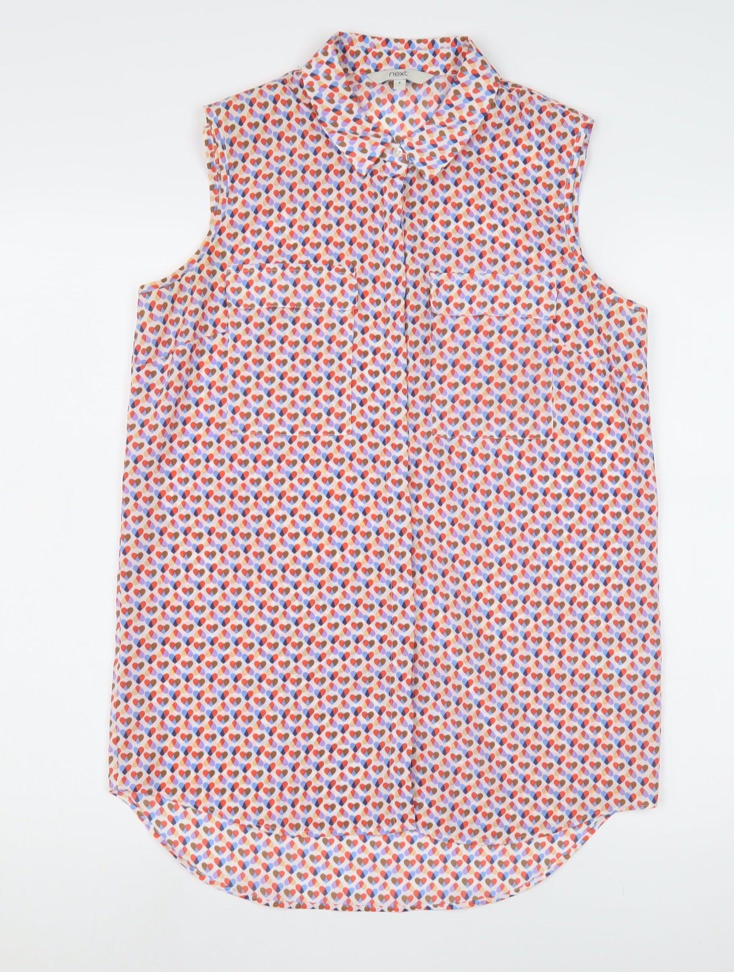 Next Women’s Multicoloured Collared Sleeveless Blouse