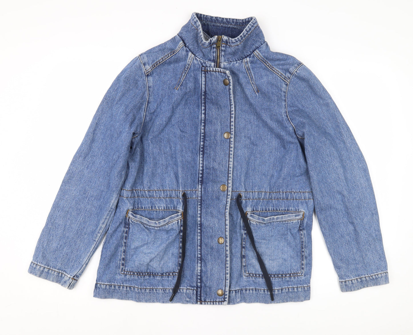 White Stuff Women's Blue Denim Anorak, Size 12, Casual Jacket