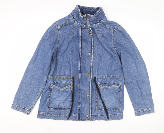 White Stuff Women's Blue Denim Anorak, Size 12, Casual Jacket