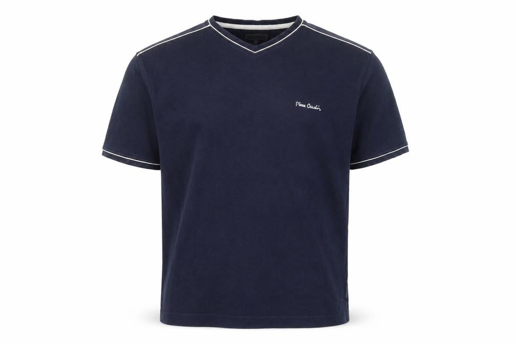 Mens UK Size L Pierre Cardin Blue  Cotton T-Shirt
