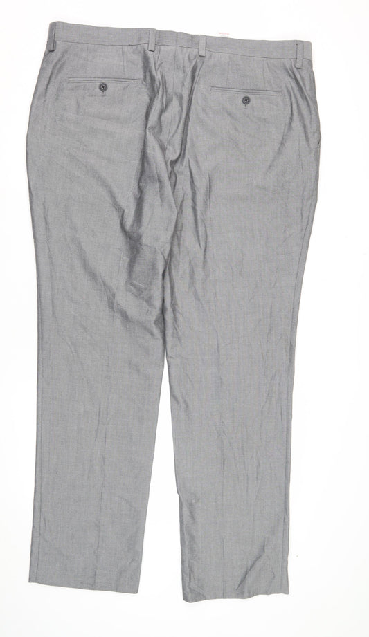 Next Men's Grey Suit Trousers, 42 Waist, Excellent Condition