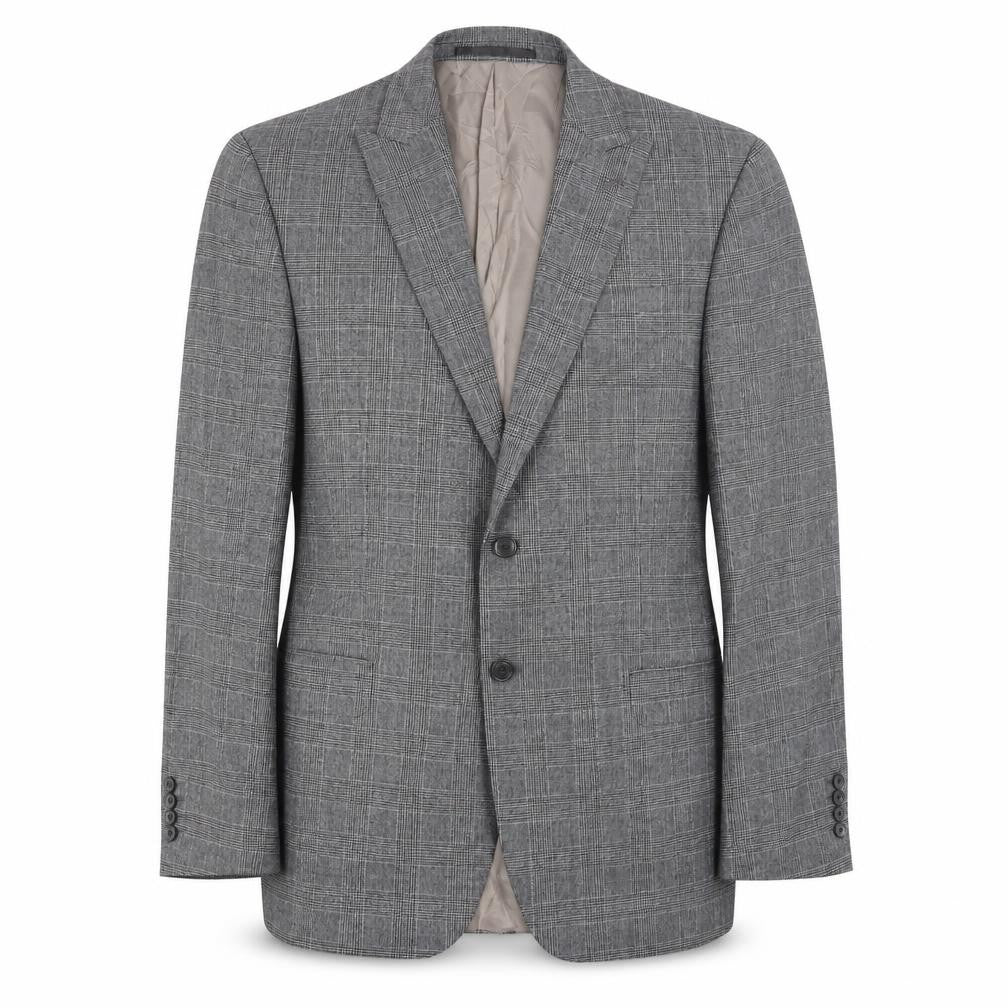 John Lewis Grey Check Wool Men's Blazer 42 Long