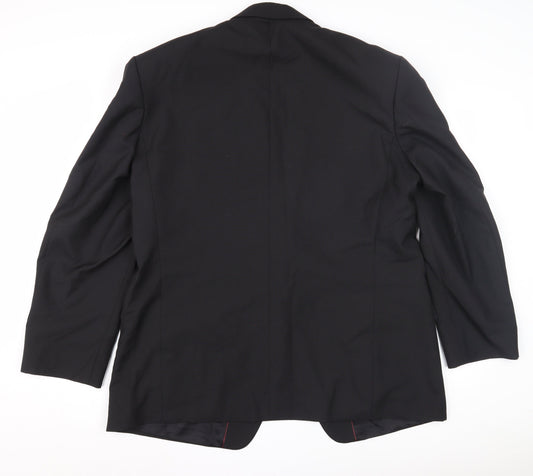HR Tailoring Men's Black Blazer 44 Shawl Lapel Formal