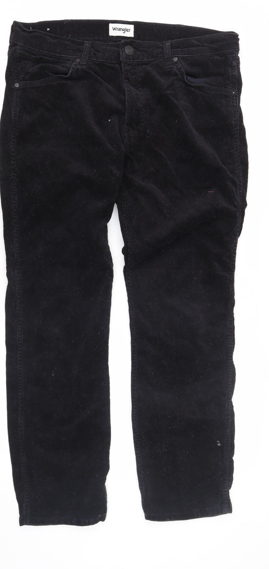 Wrangler Men's Black Corduroy Trousers 34