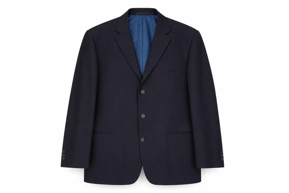 Marks and Spencer Men's Navy Blazer, 42 S, Striped
