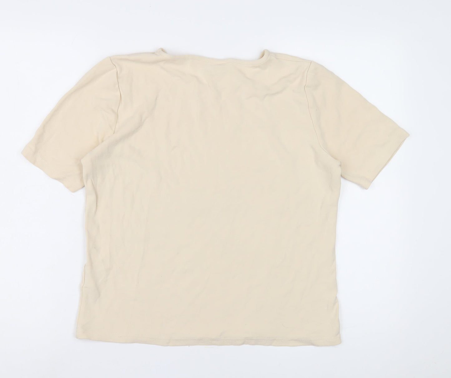 Honor Millburn Women's Beige Top, M, Short Sleeve