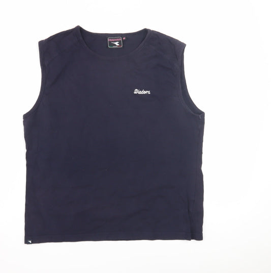 Diadora Women's Blue Tank Top - Size 16, Casual Sleeveless