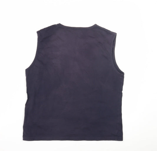Diadora Women's Blue Tank Top - Size 16, Casual Sleeveless