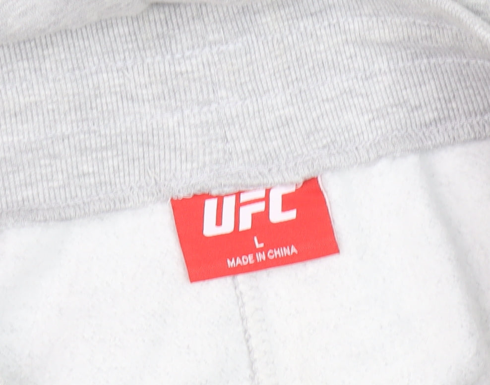UFC Men's Grey Jogger Trousers - Size L