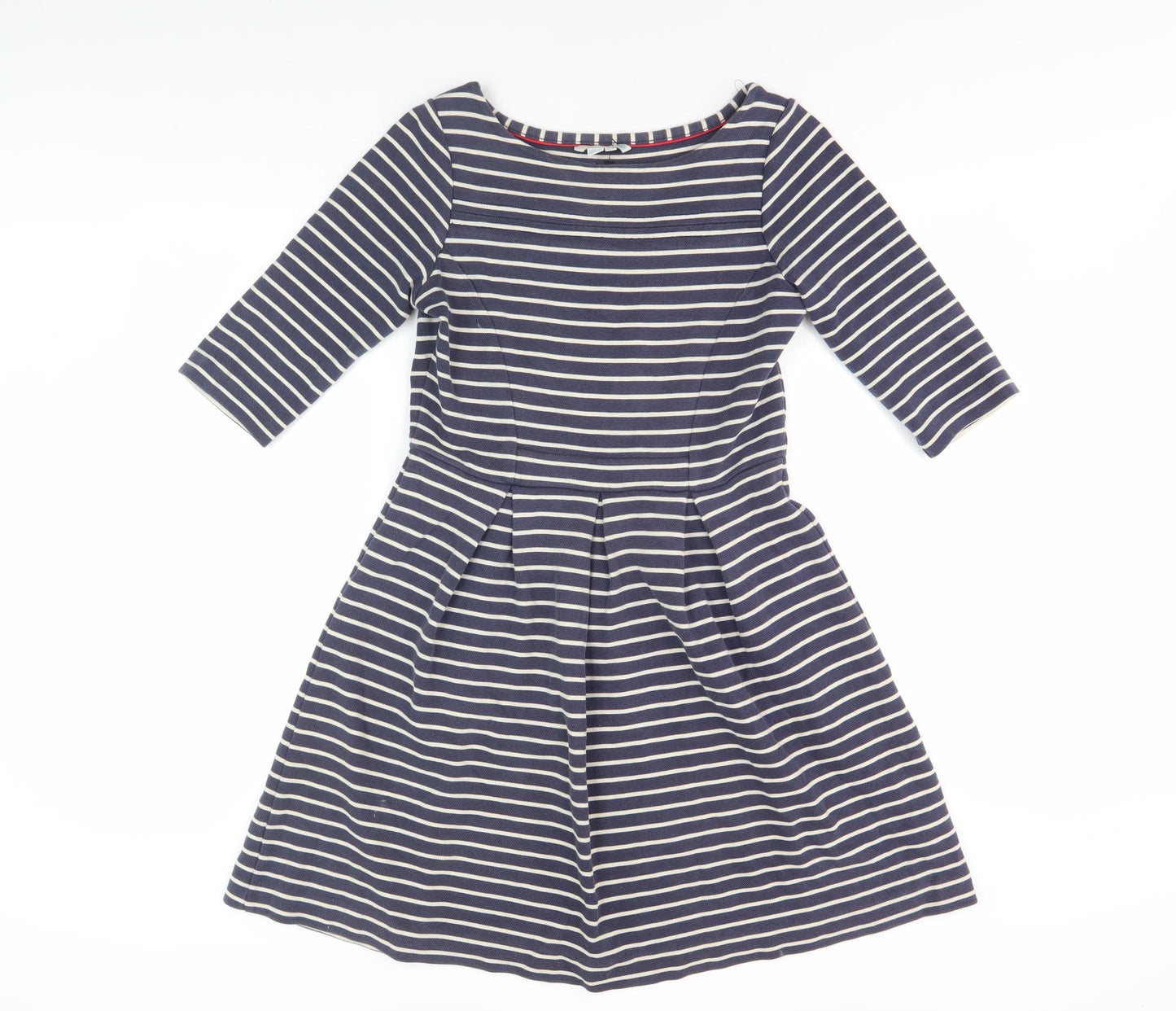 Boden Women's Blue Striped A-Line Dress Size 10