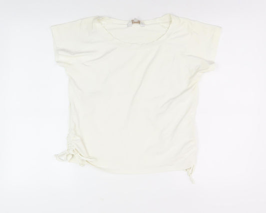 Lakeland Women's Ivory T-Shirt, Size 14, Adjustable Side