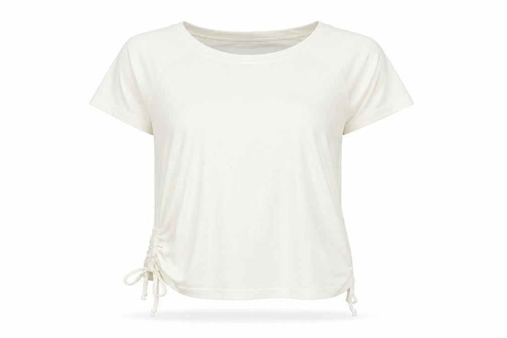 Womens UK Size 14 Lakeland Ivory Viscose Blend T-Shirt