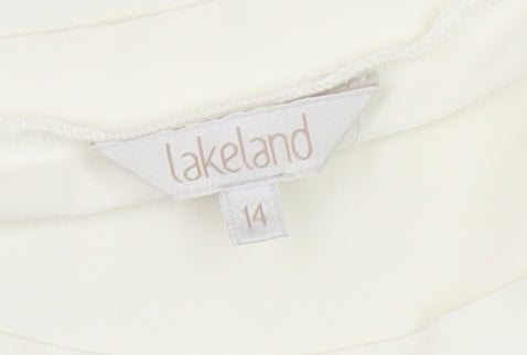Lakeland Women's Ivory T-Shirt, Size 14, Adjustable Side