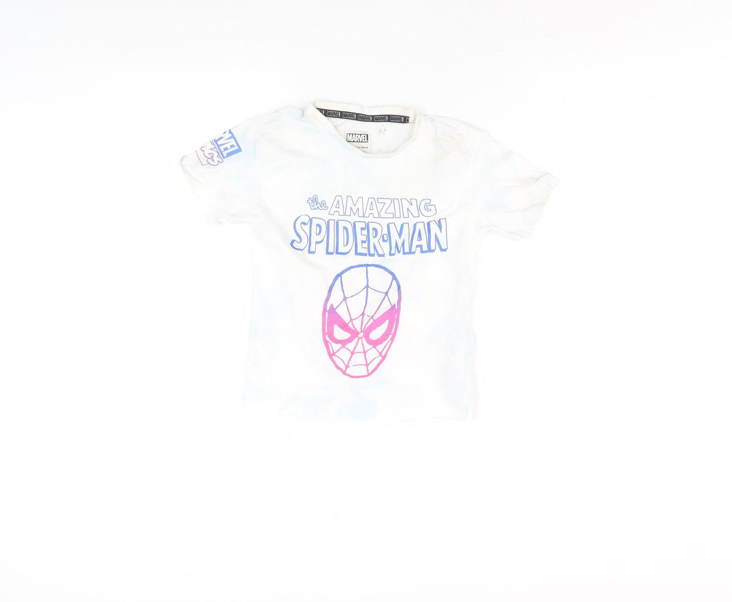 Marvel Boys' White Spider-Man T-Shirt, Size 3-4 Years