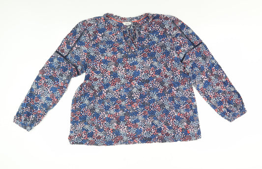 Joules Women's Multicoloured Floral Blouse Size 16