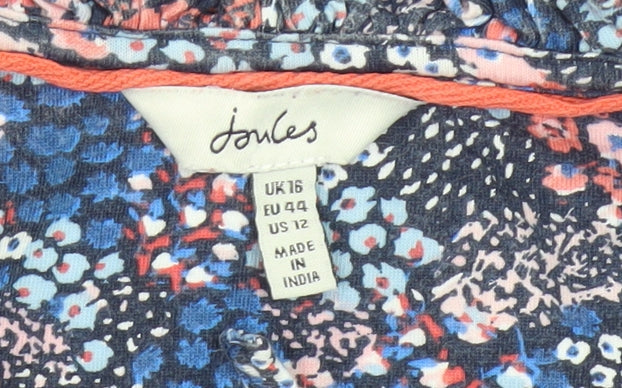 Joules Women's Multicoloured Floral Blouse Size 16